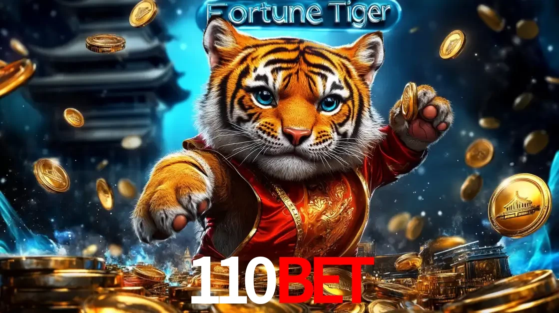 Imagem promocional do jogo de slot Fortune Tiger, com um tigre majestoso em traje tradicional cercado por uma fortuna em moedas de ouro, disponível agora no cassino 110bet.
